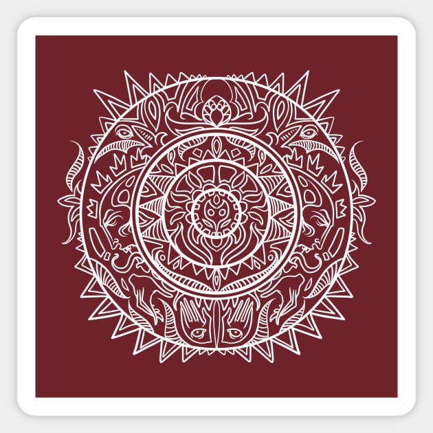 Weird Mandala 1 Sticker by Manfish Inc.